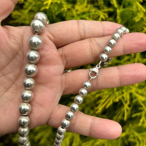 Tiffany & Co. Sterling Silver Graduated Bead Necklace - Picture 9 of 15